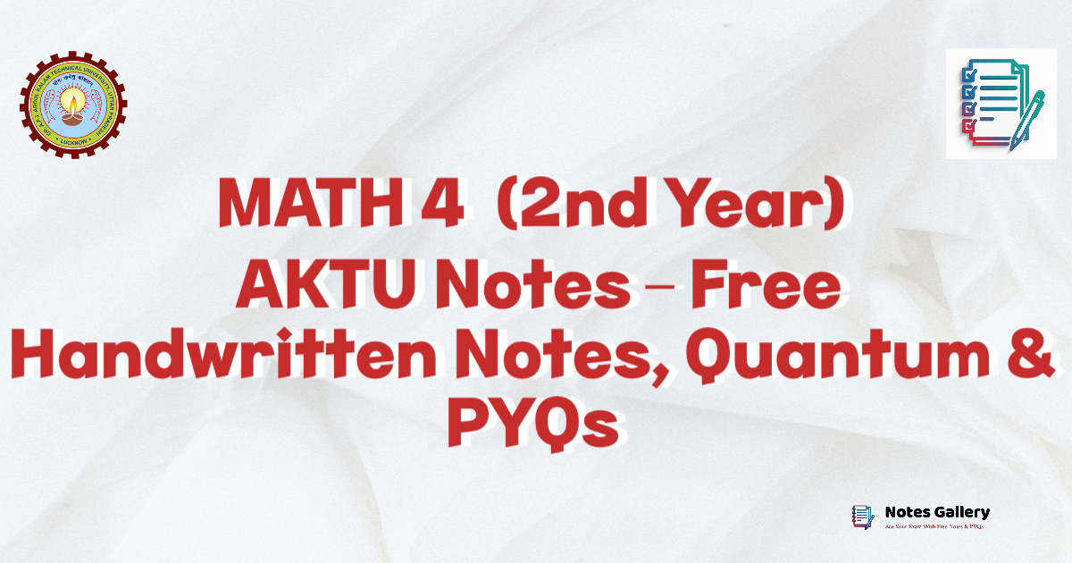 MATH 4 Notes