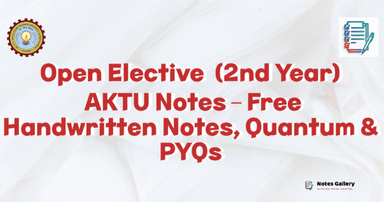 Open Elective Notes