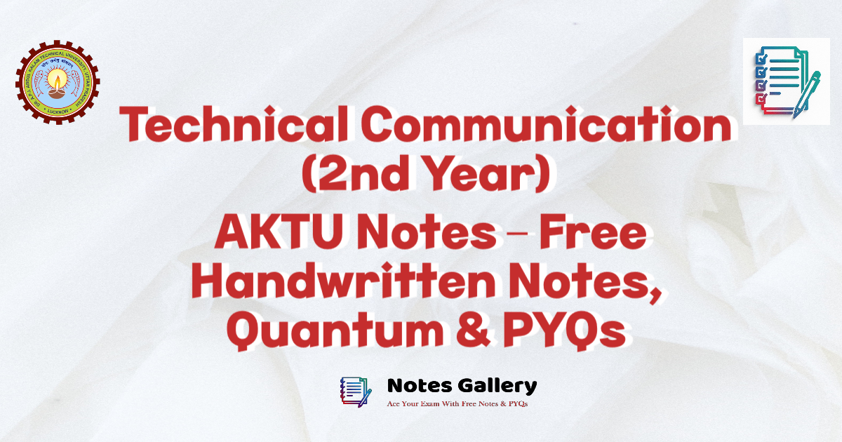 Technical Communication AKTU Notes