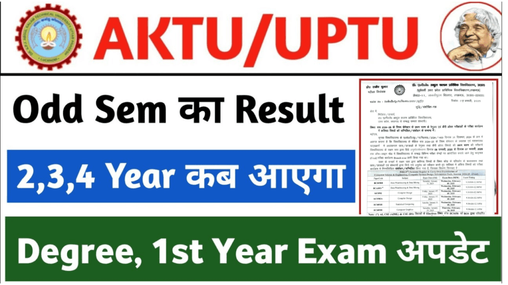 🔔 Great news! AKTU Exam Result Update 2025:  जानें परीक्षा तिथियां और डिग्री वितरण का पूरा शेड्यूल