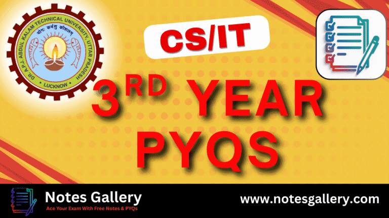3rd Year AKTU PYQs(CS/IT)