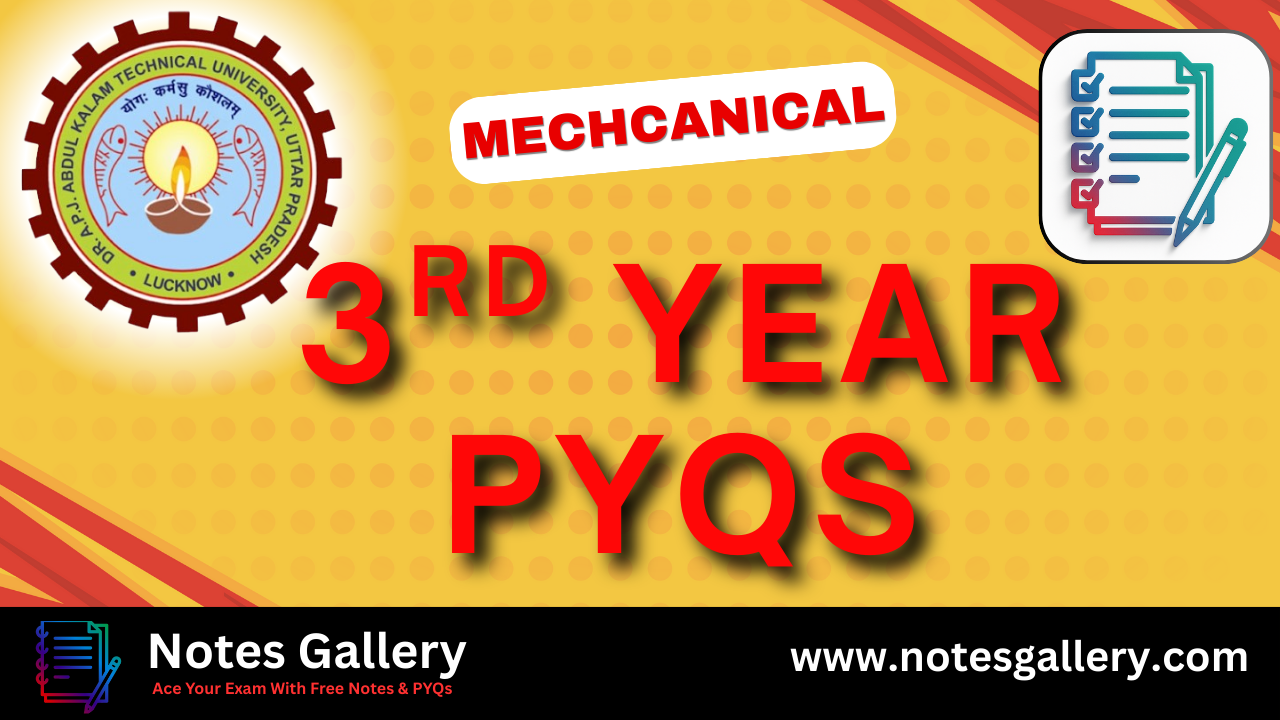 3rd Year AKTU PYQs(Mechanical)