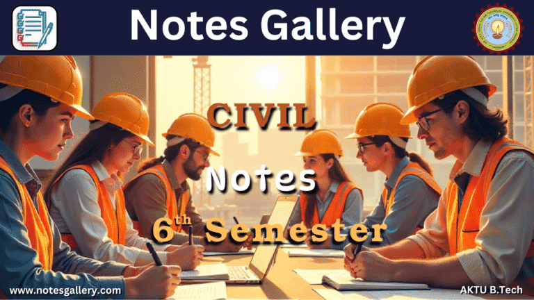 6th Semester Notes