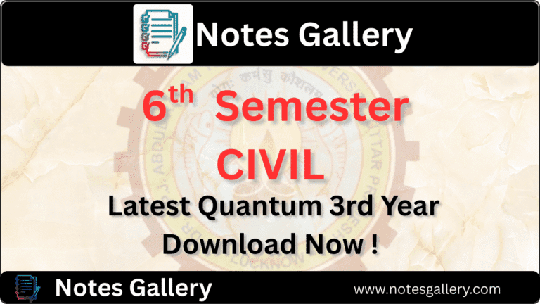 Civil Engineering 6th Semester Quantum