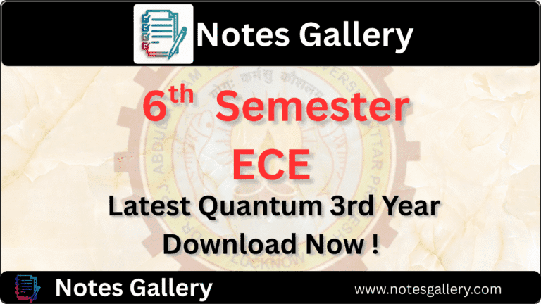 ECE 6th Semester Quantums