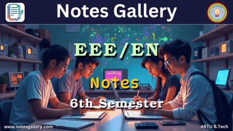 EEE 6th Semester Notes