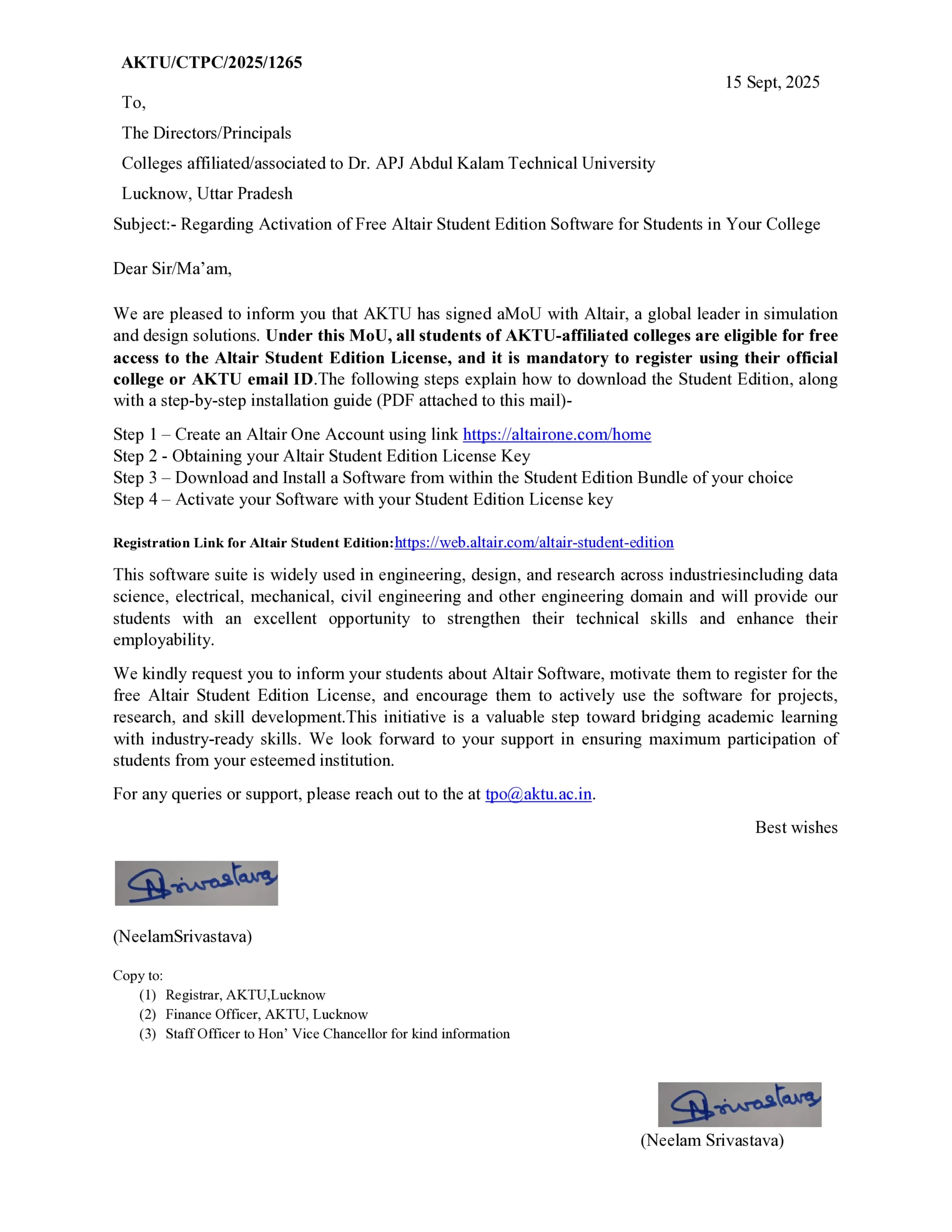 Altair Student Edition Software