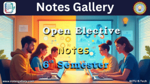 Open Elective – 3rd Year B.Tech