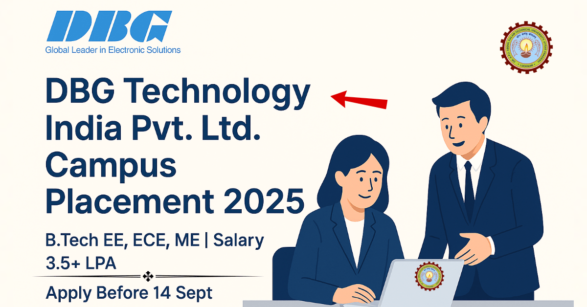DBG Technology India Pvt. Ltd. Campus Placement 2025