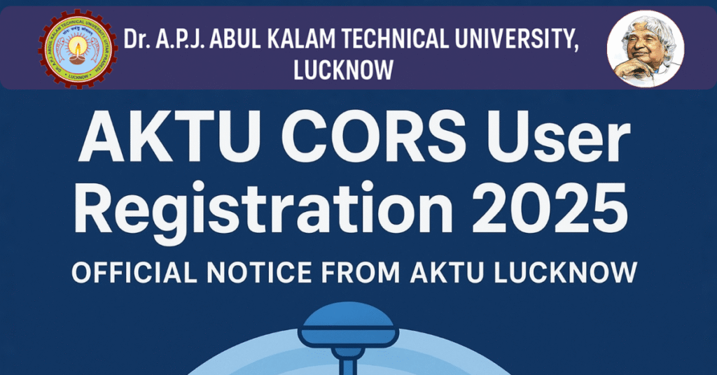AKTU CORS User Registration 2025