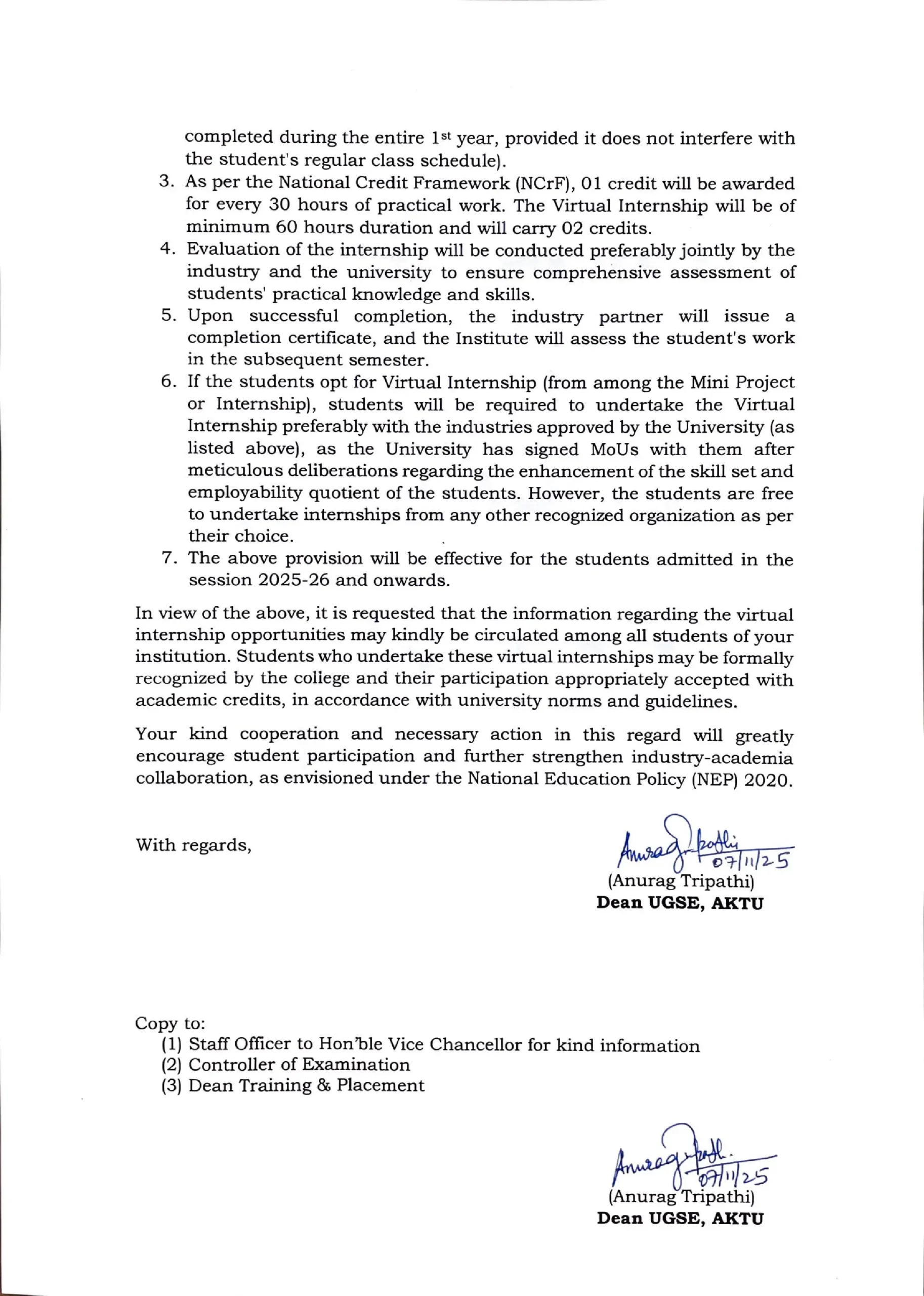 AKTU Virtual Internship 2025: Online Internship Opportunities for Students | Apply Now