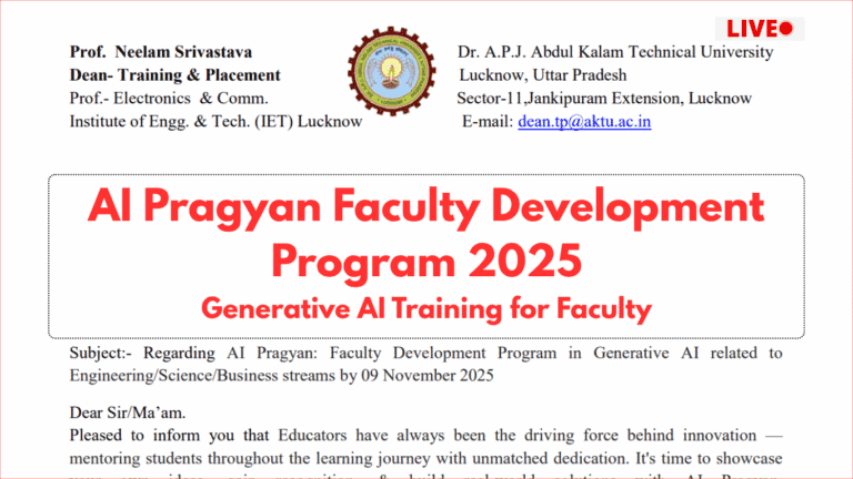 AI Pragyan Faculty Development Program 2025