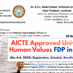 AICTE Approved Universal Human Values FDP in Noida (Dec 4–6, 2025): Registration, Schedule, Benefits & Full Details