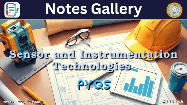 Sensor and Instrumentation Technologies