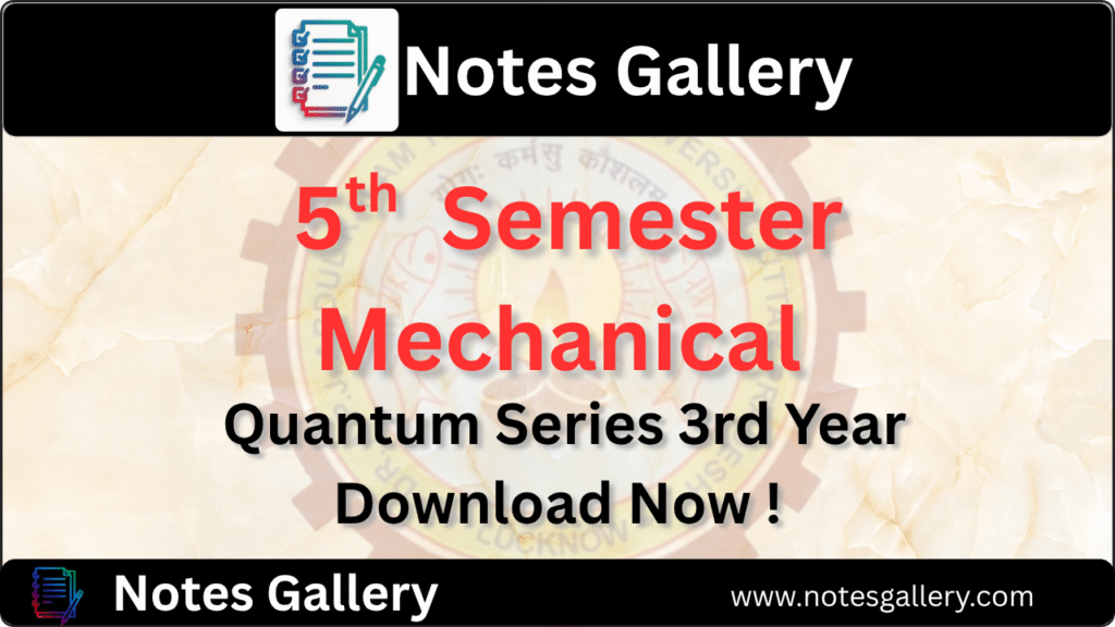 mechanical 5th semester quantum pdf