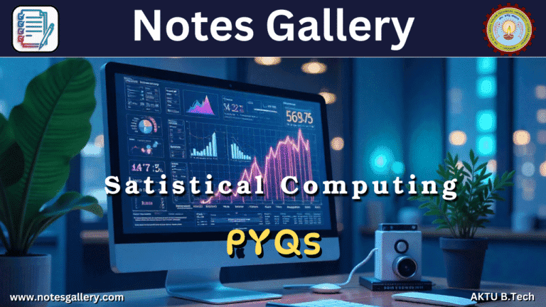 Statistical computing pyq