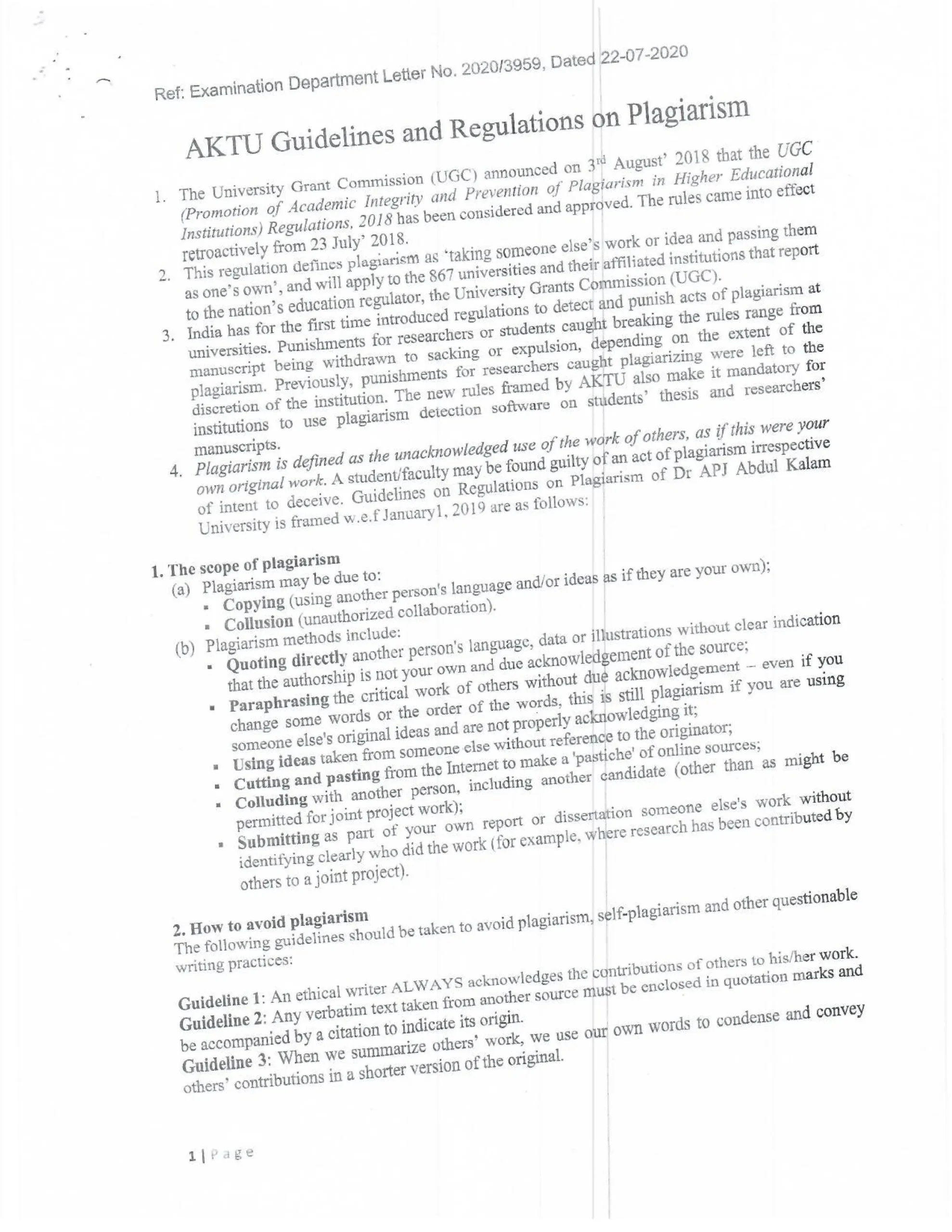 AKTU PG Dissertation Evaluation 2024–25