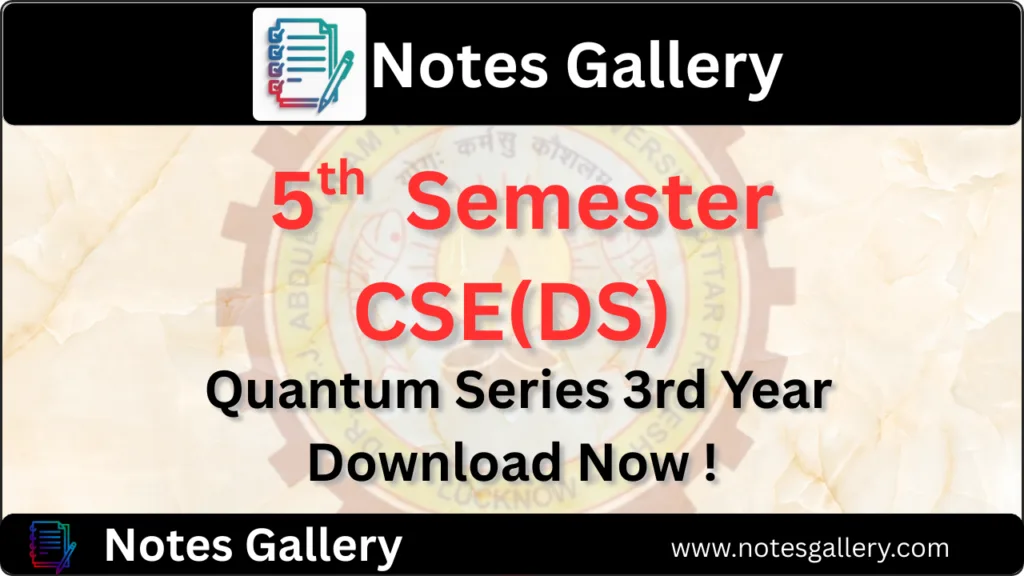 CSE(DS) 5th Semester Quantum Series PDF