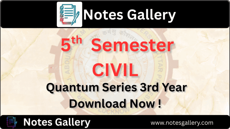 CIVIL 5th Semester Quantum Series PDF
