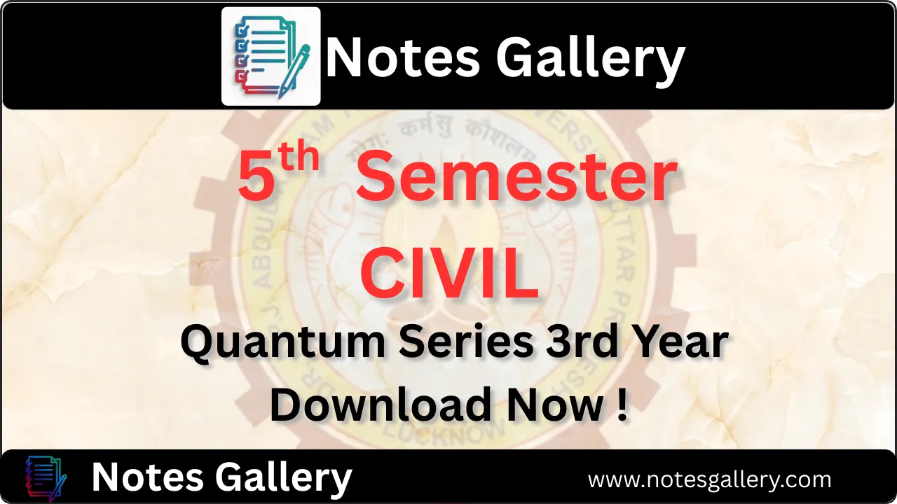CIVIL 5th Semester Quantum Series PDF 1 CIVIL 5th Semester Quantum Series PDF