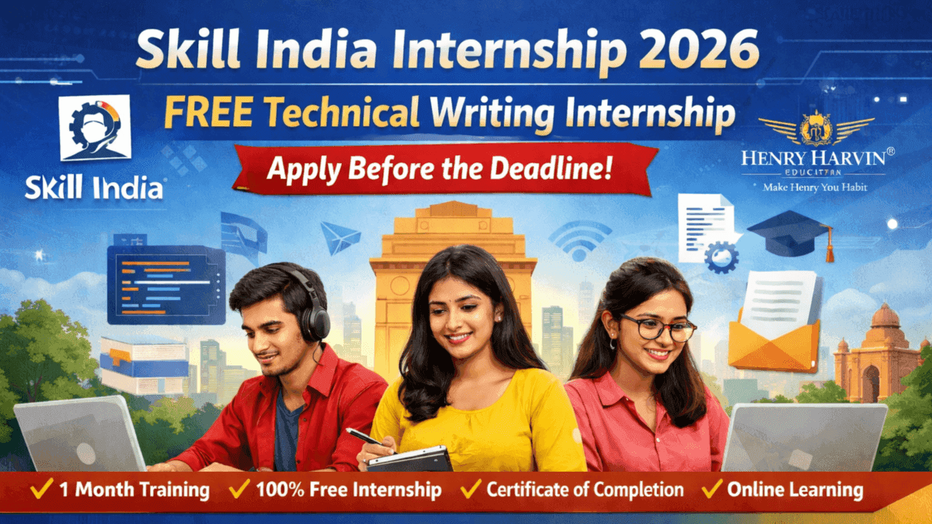 Skill India Internship 2026: FREE Technical Writing Internship (Apply Now)
