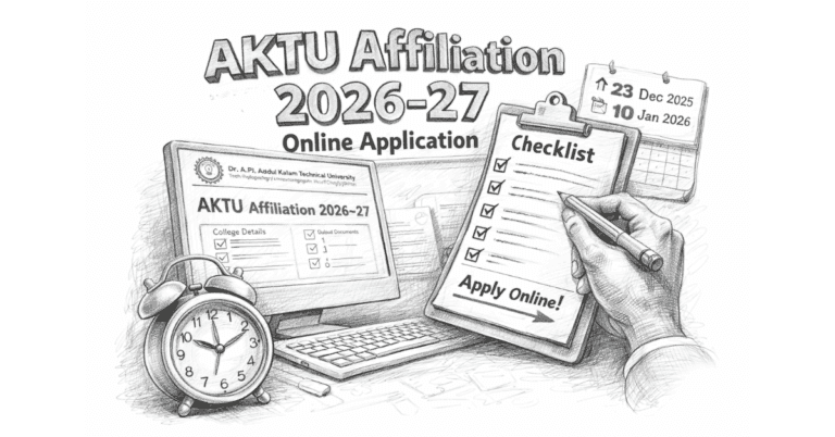 AKTU Affiliation 2026–27 Online Application Notice: Colleges के लिए Important Update