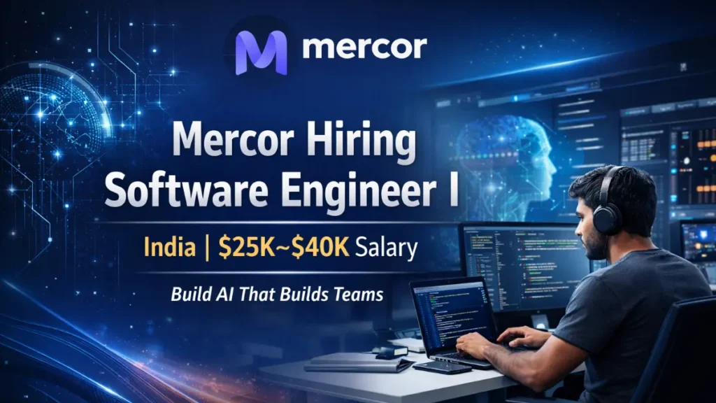 Software Engineer I Hiring in India at Mercor | Full-Time | $25K–$40K Salary