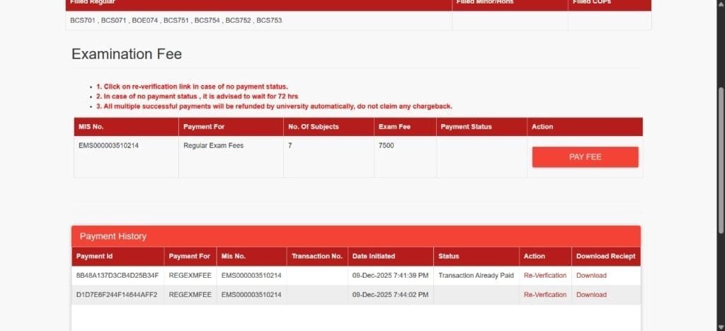 AKTU Exam Form Payment Pending 2025: Students Report Issues, Official ...
