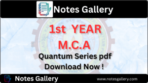 MCA 1st Year Quantum Series PDF