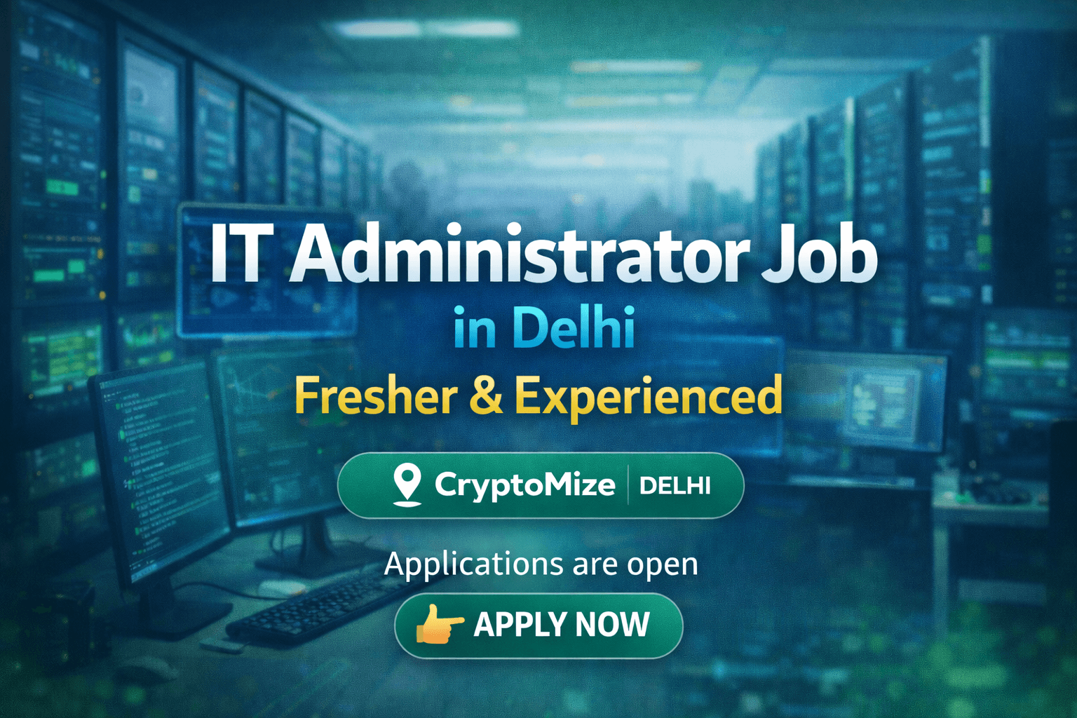 IT Administrator Job in Delhi at CryptoMize – Fresher & Full-Time Opportunity
