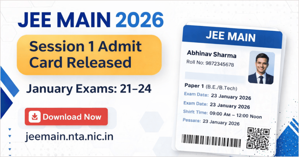 JEE Main 2026 Admit Card Released: Complete Modern Guide for January Session 1 Candidates