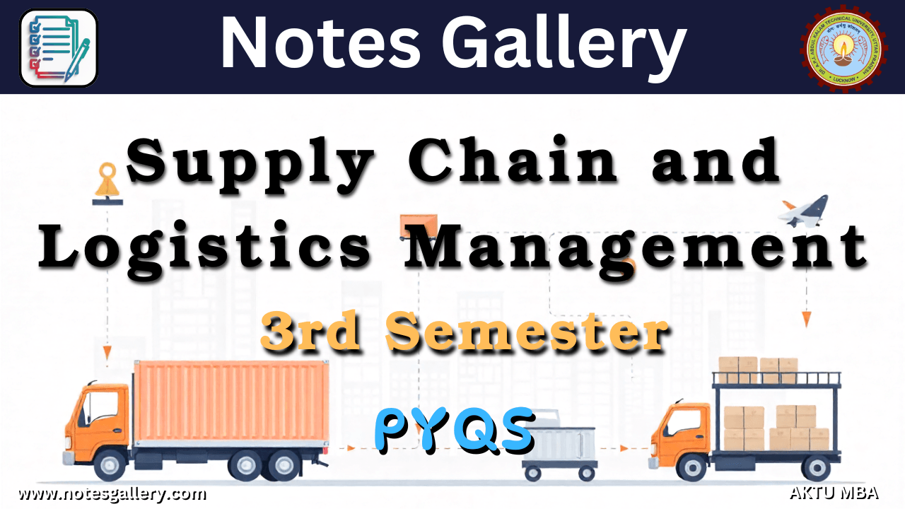 Supply Chain and Logistics Management