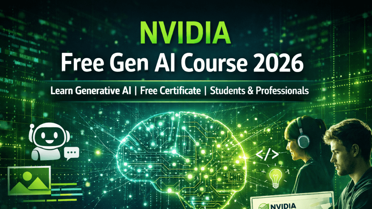 NVIDIA Free Gen AI Course 2026: Learn Generative AI for Students & Professionals (Apply Today)