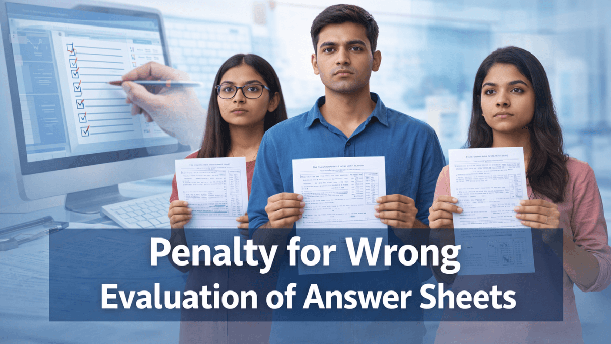 Penalty for Wrong Evaluation of Answer Sheets