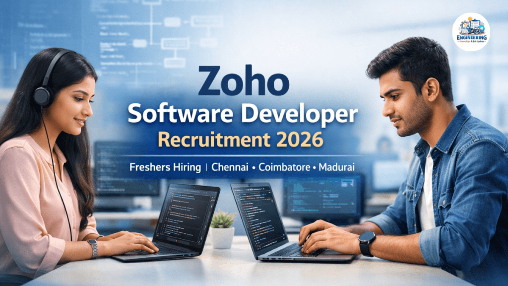 Zoho Software Developer Recruitment 2026 freshers hiring in Chennai Coimbatore Madurai