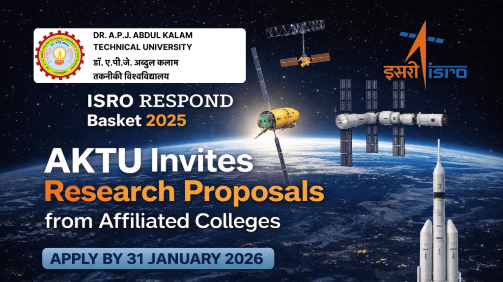 ISRO RESPOND Basket 2026: AKTU Invites Research Proposals from Affiliated Colleges (Apply by 31 January 2026)