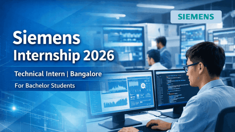 Siemens Internship 2026 for Bachelor Students – Full Details