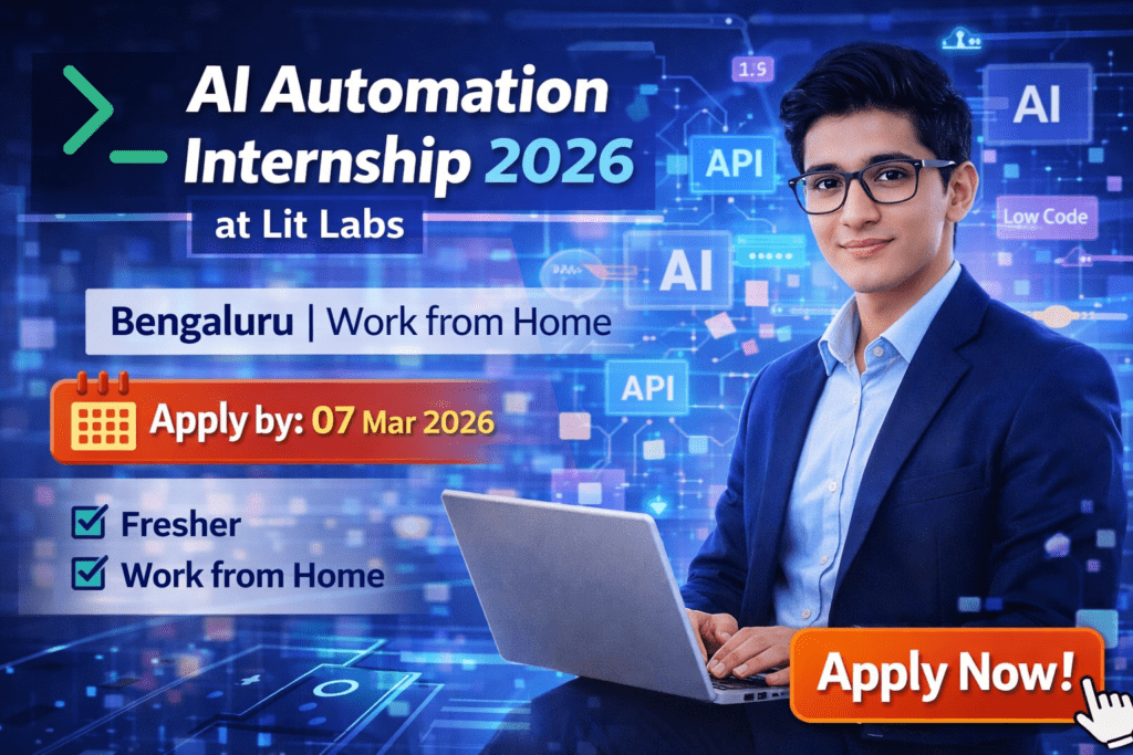 AI Automation Internship at Lit Labs: Work From Home Opportunity for Students