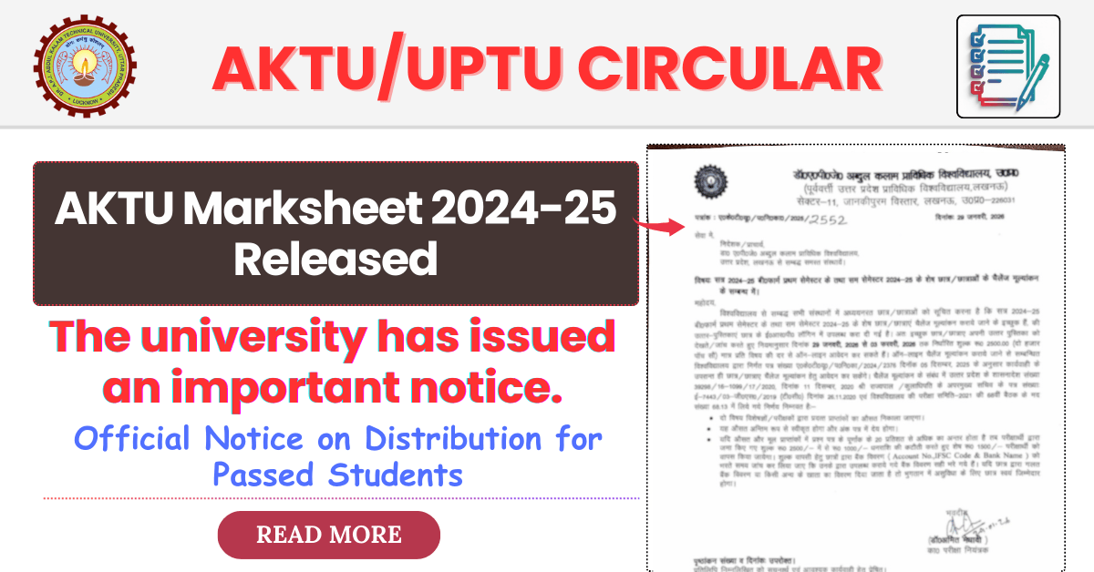 Official Notice on Distribution for Passed Students