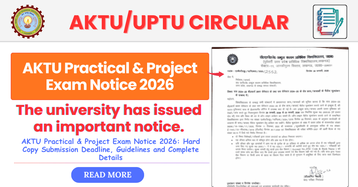 AKTU Practical & Project Exam Notice 2026