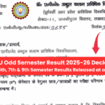 AKTU Odd Semester Result 2025-26 Declared: 1st, 3rd, 5th, 7th & 9th Semester Results Released at aktu.ac.in