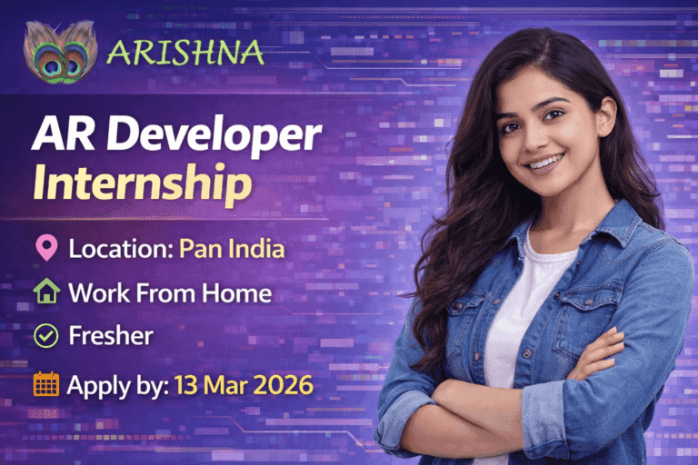 AR Developer Internship 2026 – Work From Home Opportunity for Engineering Students