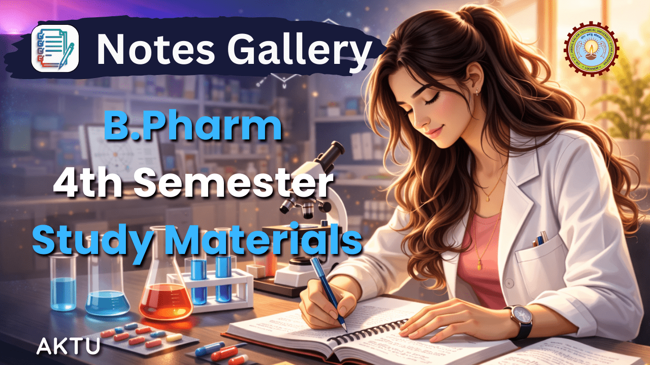 B.Pharm 4th Semester Study Materials