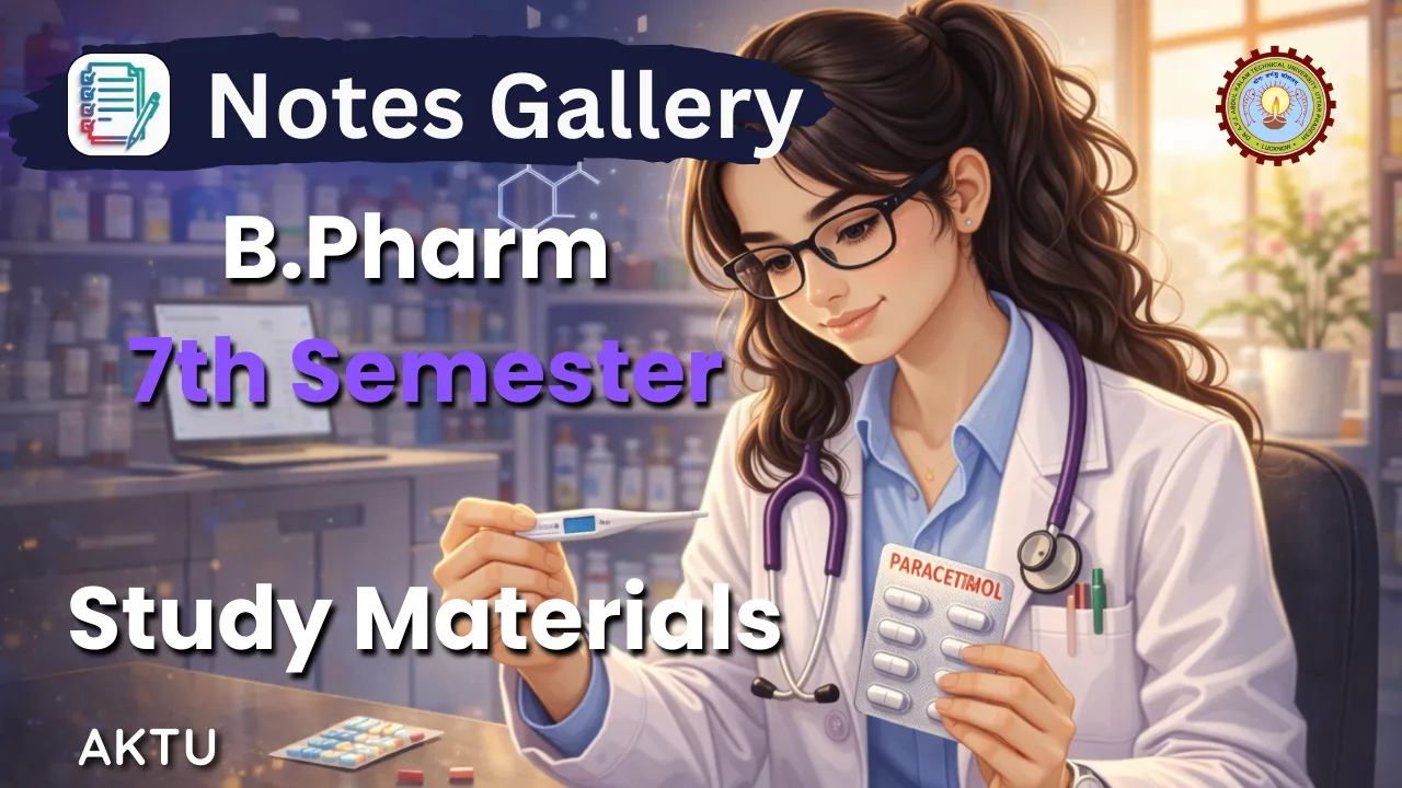 AKTU B.Pharm 7th Semester study materials