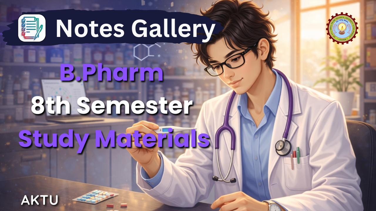 AKTU B.Pharm 8th Semester study materials