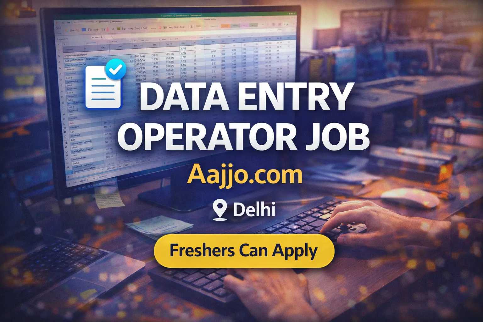Data Entry Operator Job in Delhi at Aajjo.com – Freshers Can Apply