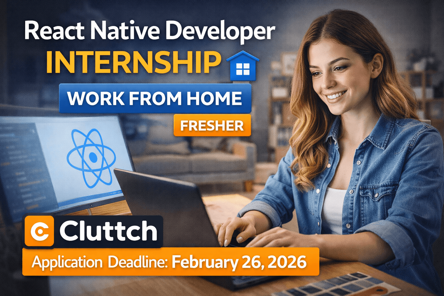 React Native Developer Internship at Cluttch – Remote Opportunity | Apply Before 26 February 2026.