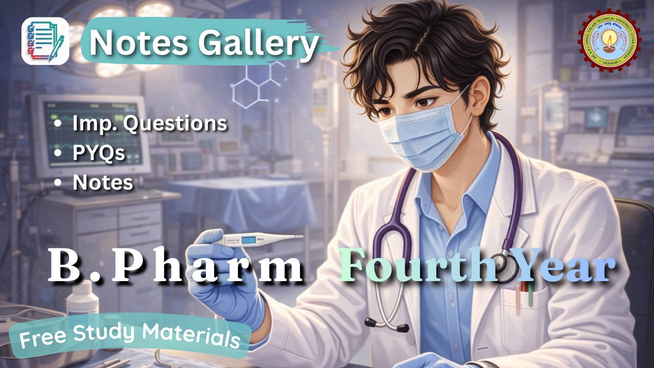 AKTU B.Pharm 4th Year free study materials