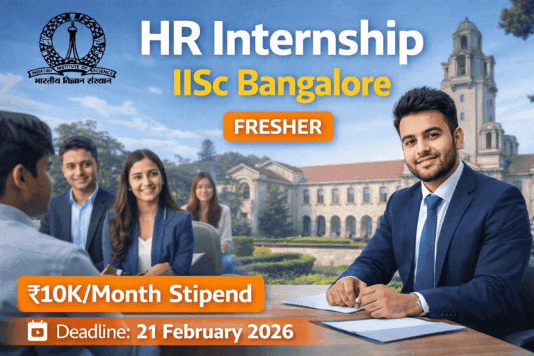 HR Internship at Indian Institute of Science