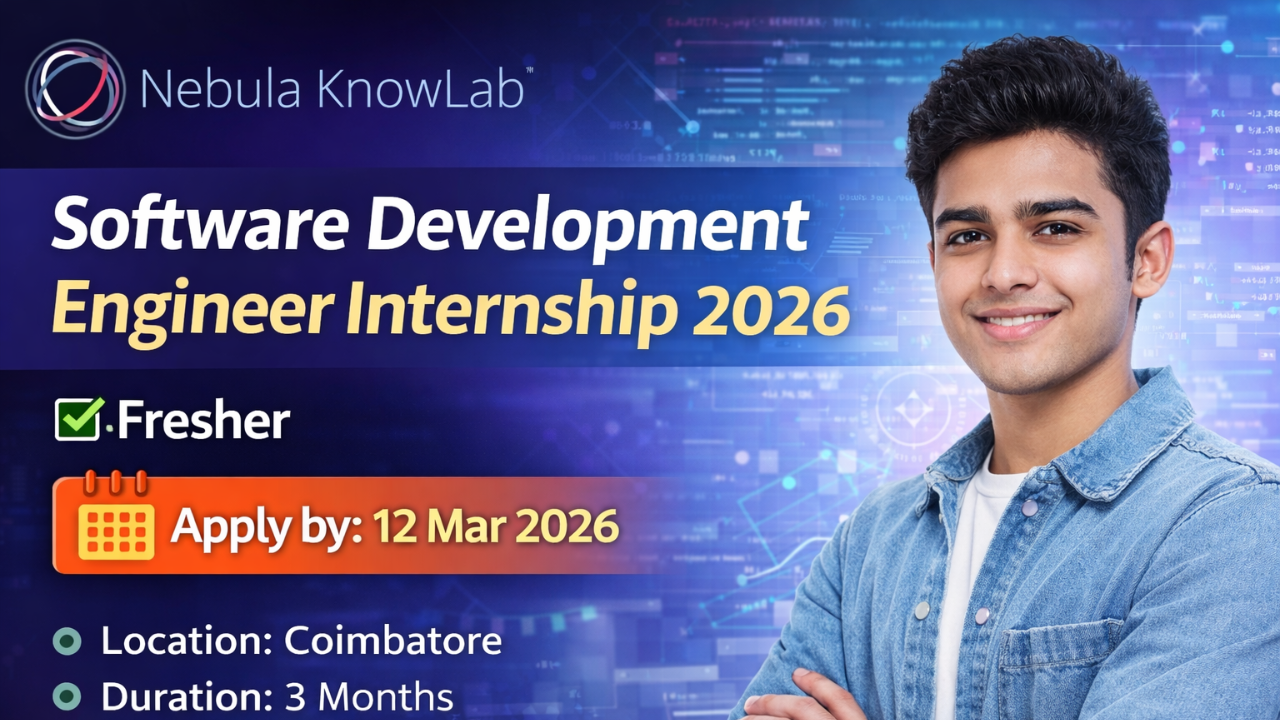 Software Development Engineer Internship at Nebula Knowlab – Apply Before 12 March 2026